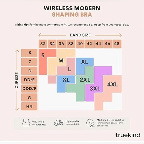 Truekind Wireless Bras for Women No Underwire - Wirefree Bralettes for Women - Picture 2 of 13